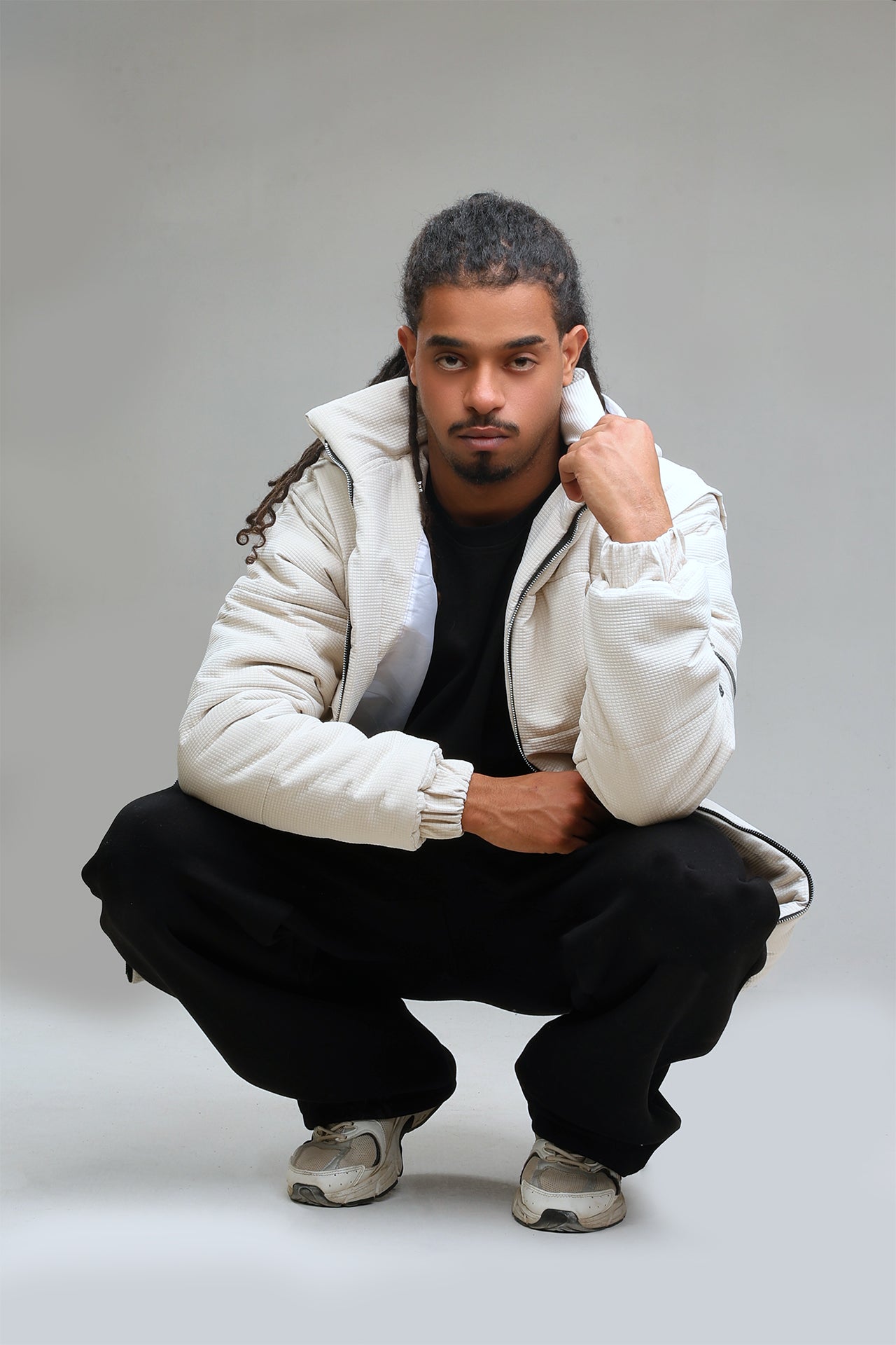 Beige Puffer vest/jacket squared