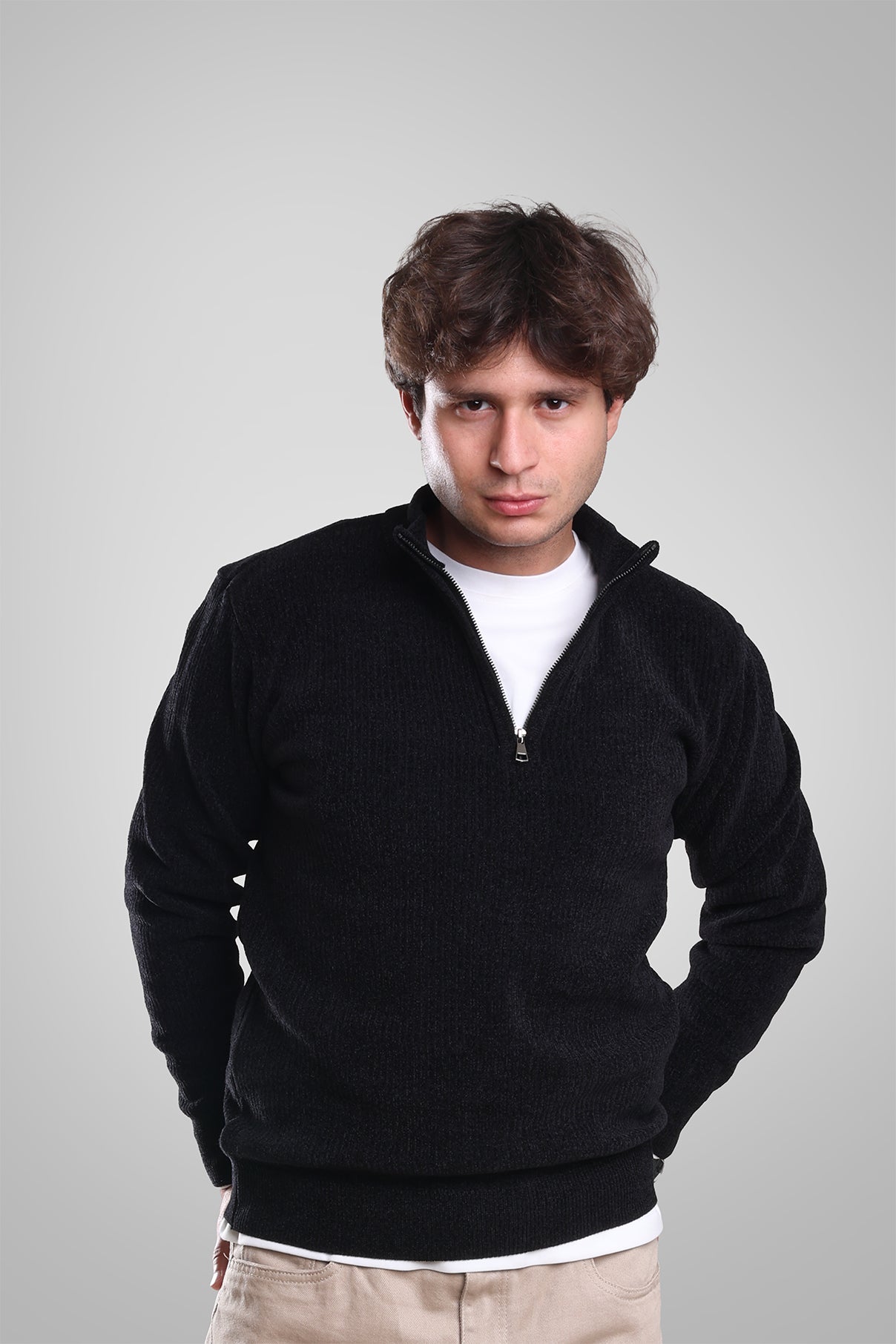 Knitted Quarter Zipper