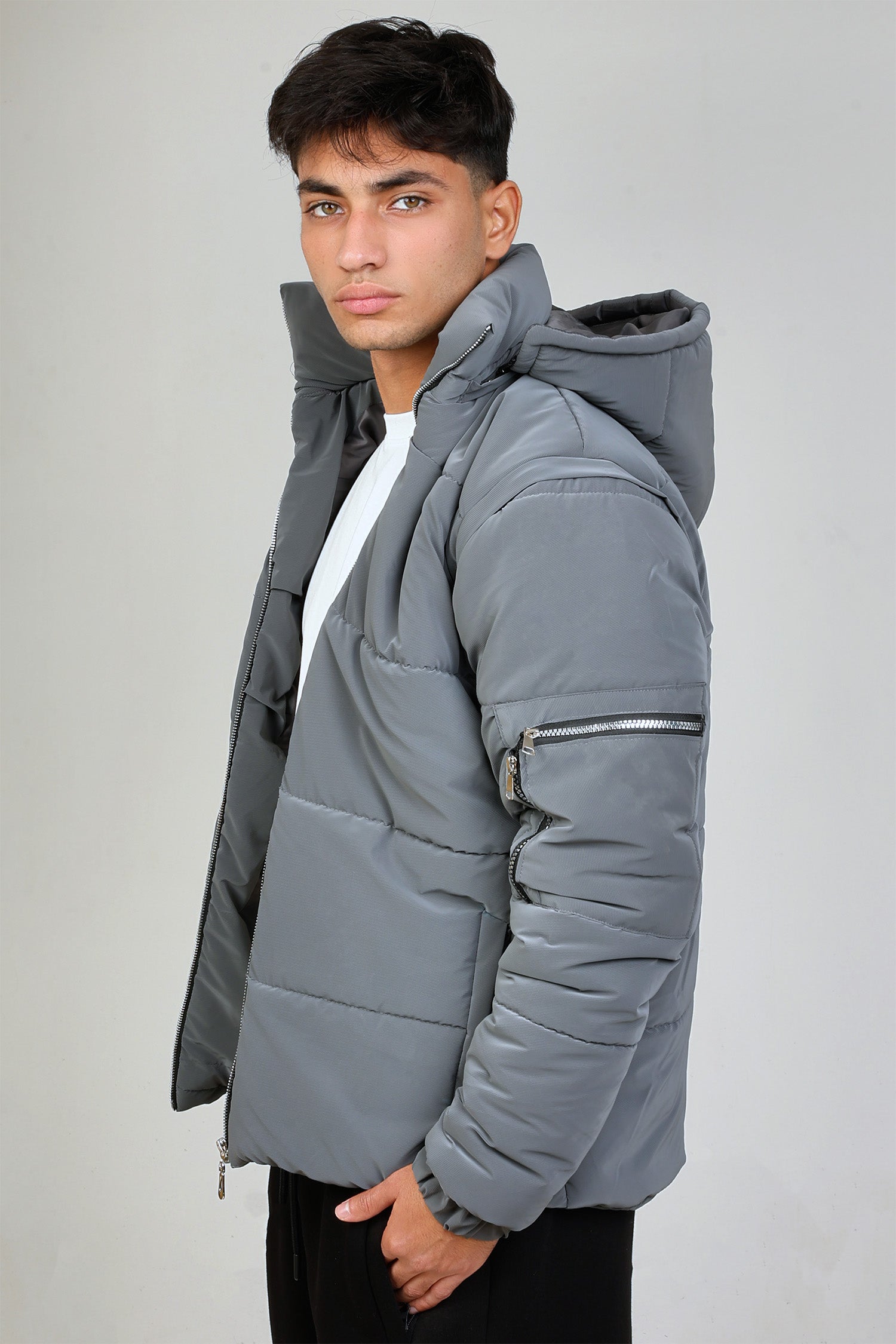 Gray Puffer vest/jacket (waterproof)