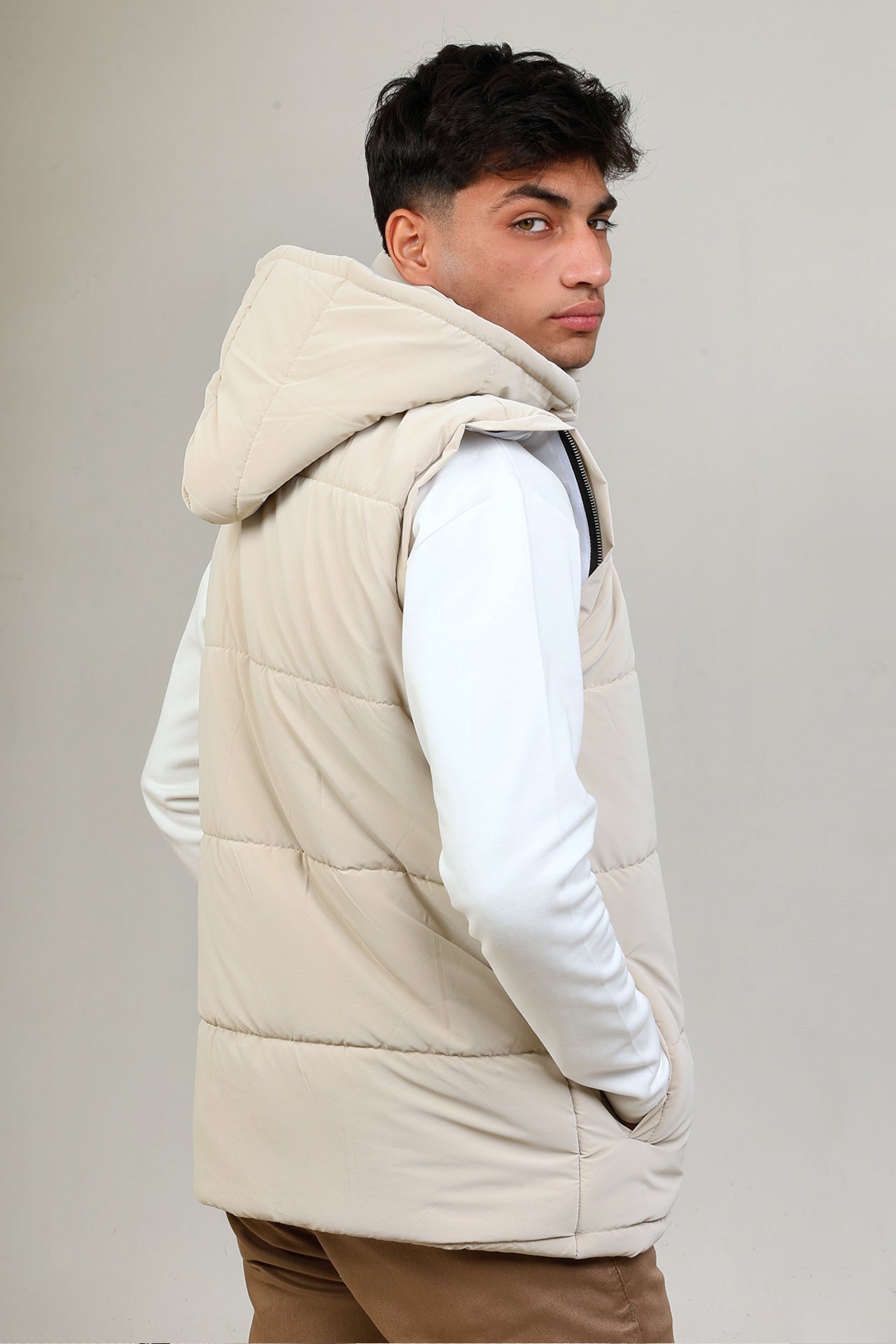 Beige Puffer vest/jacket (waterproof)