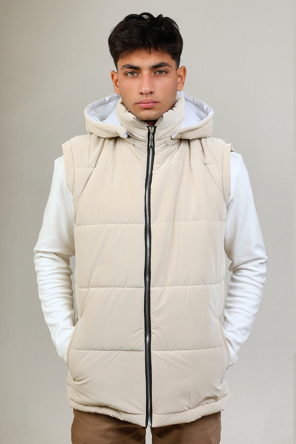 Beige Puffer vest/jacket (waterproof)